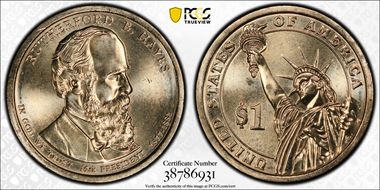 2011-D $1 Rutherford B. Hayes Position A MS67