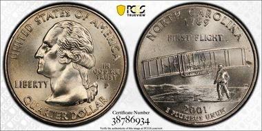 2001-P 25C North Carolina MS65