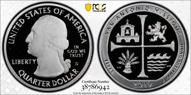 2019-S 25C San Antonio Missions NP - Silver Limited Edition Proof Set PR70DCAM