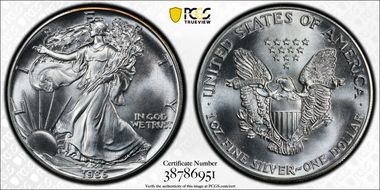 1986 $1 Silver Eagle MS67