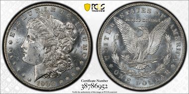 1900-O $1 VAM 15, Doubled Stars MS62