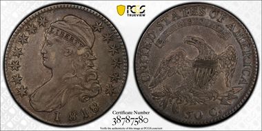 1818/7 50C O-102, Small 8 XF40