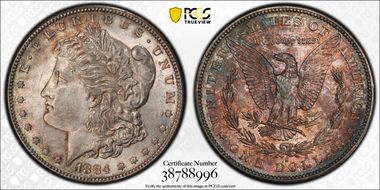 1884-S $1 AU58+