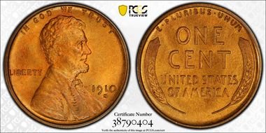 1910-S 1C MS65RD