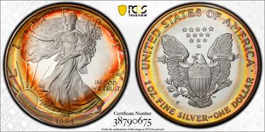 1994-P $1 Silver Eagle PR68DCAM