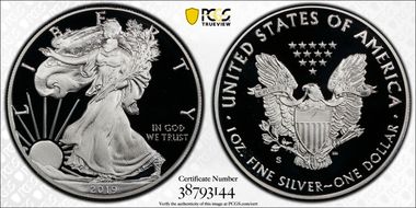 2019-S $1 Silver Eagle First Strike PR70DCAM
