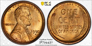 1910-S 1C MS65RD