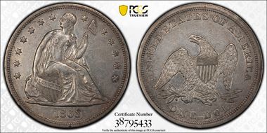 1863 $1 XF45