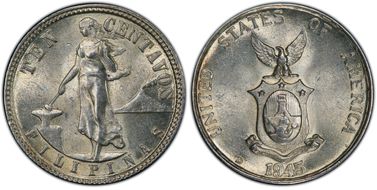 1945-D 10C Allen-9.05b Doubled Die MS64