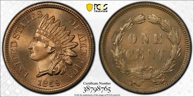 1859 1C MS65