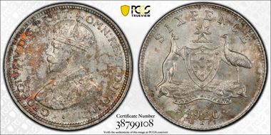 1920-M 6D KM-25  Ag MS64