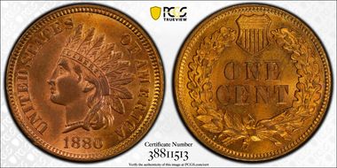 1880 1C MS64RB