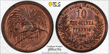 1894-A 10 Pfg J-703 MS62RB