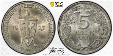 1925-F 5 Mk 1000 Years J-322 MS65