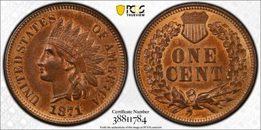 1871 1C MS64RB
