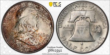 1949-D 50C MS66+ FBL