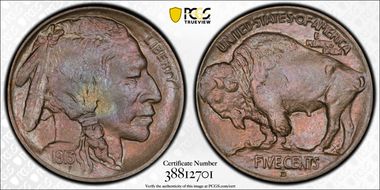 1913-D 5C Type 1 MS62