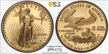 1990-P $10 Gold Eagle PR69DCAM