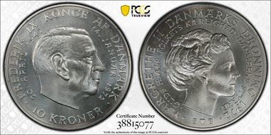 1972 SB 10 Kr Accession KM-858 MS65