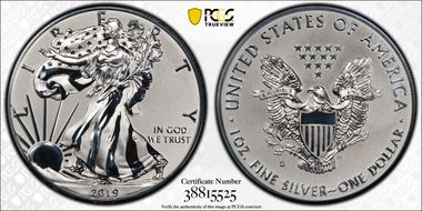 2019-S $1 Silver Eagle Enhanced Rev PR PR70