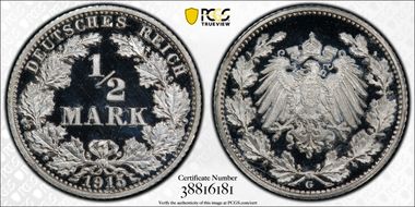 1915-G 1/2 Mk J-16 PR66DCAM