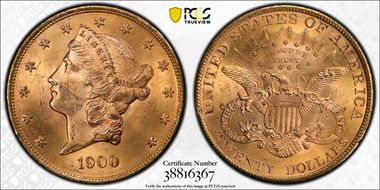 1900 $20 MS64