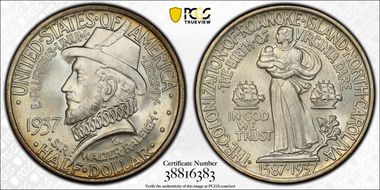 1937 50C Roanoke MS67