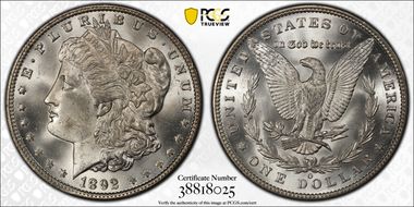 1892-O $1 MS66