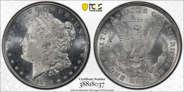 1878 8TF $1 MS65
