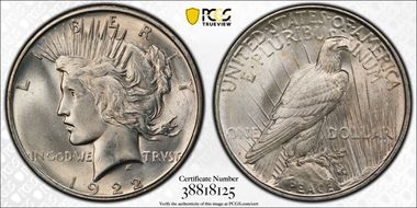 1922-D $1 MS66