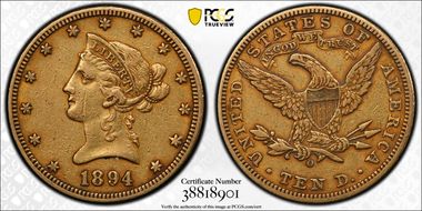 1894-O $10 XF40
