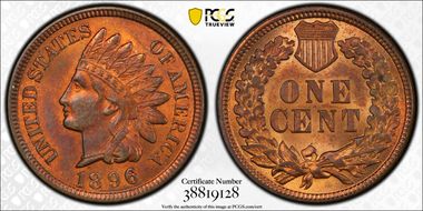 1896 1C MS63RB