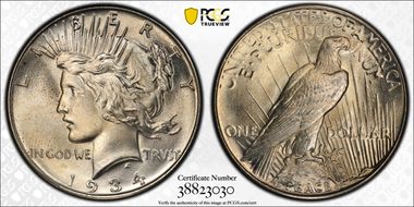 1934 $1 MS66+