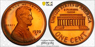 1970-S 1C Small Date PR67CAM