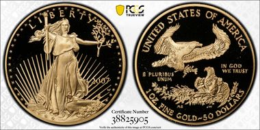 2007-W $50 Gold Eagle PR69DCAM