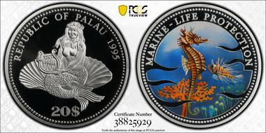 1995 $20 KM-13 Sea Horse PR67DCAM