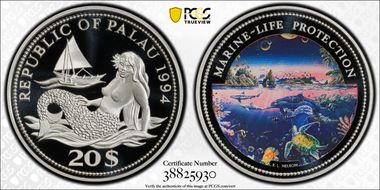 1994 $20 KM-7 Ocean Scene PR69DCAM