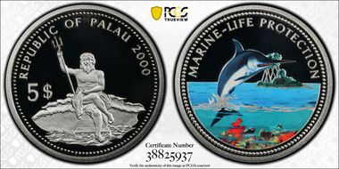 2000 $5 KM-73 Swordfish PR69DCAM