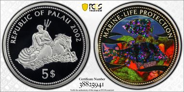 2002 $5 KM-102 Blowfish PR69DCAM