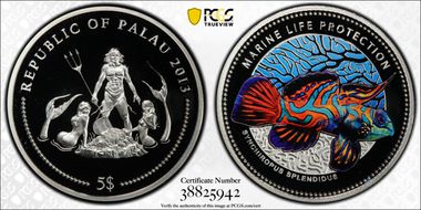 2013 $5 Mandarin Fish PR70DCAM