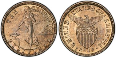 1913-S/S 10C Allen-8.09a MS64