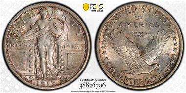 1917 25C Type 1 AU58FH