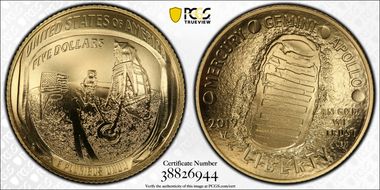 2019-W $5 Apollo 11 50th Anniversary MS69