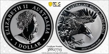 2020-P $1 Wedge-Tailed Eagle First Strike MS69