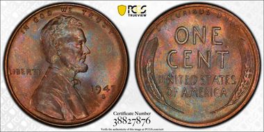 1947-S 1C MS66BN