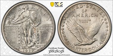 1917 25C Type 1 MS63FH