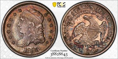 1835 H10C Large Date, Large 5C AU55
