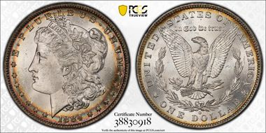 1884-O $1 VAM 35, Doubled Eyelid MS63