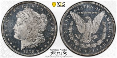 1878 7TF $1 Reverse of 1878 MS64DMPL