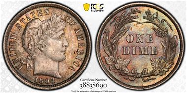 1893 10C MS64